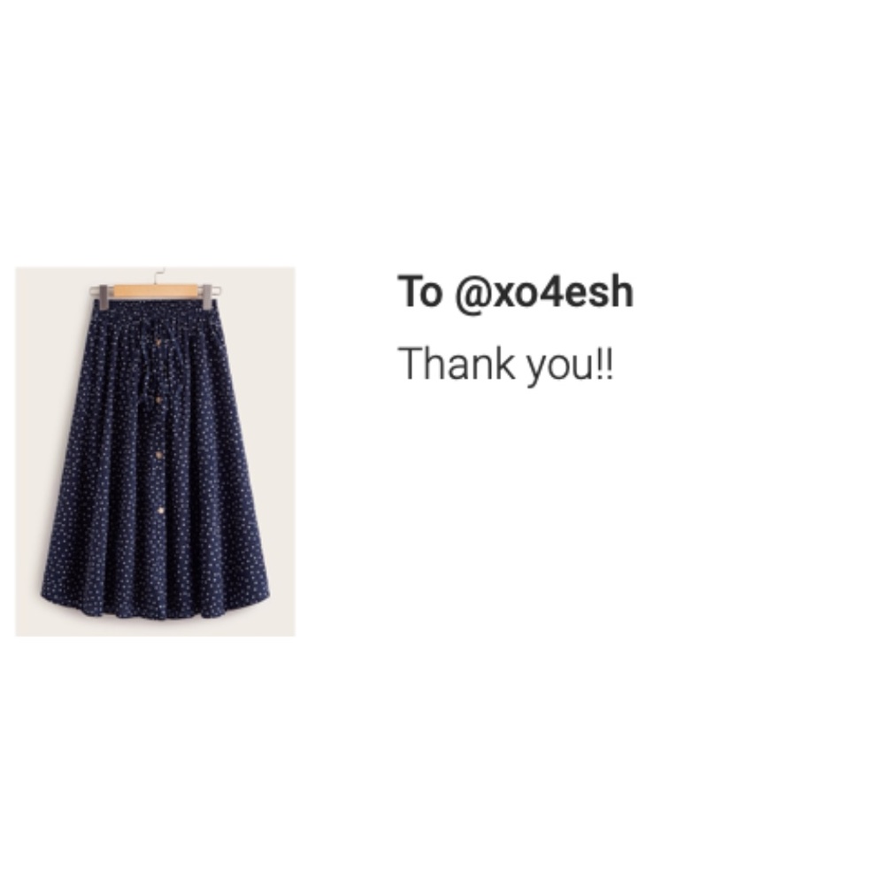 A-Line Navy Polka Dot Drawstring Midi Skirt - Picture 7 of 7